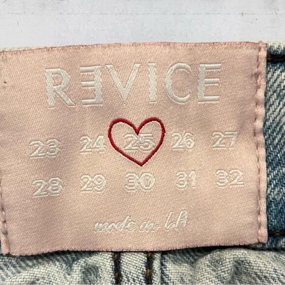 Revice Button Fly Acid Wash High Rise Ex Boyfriend Jean Size 25] - Picture 8 of 11